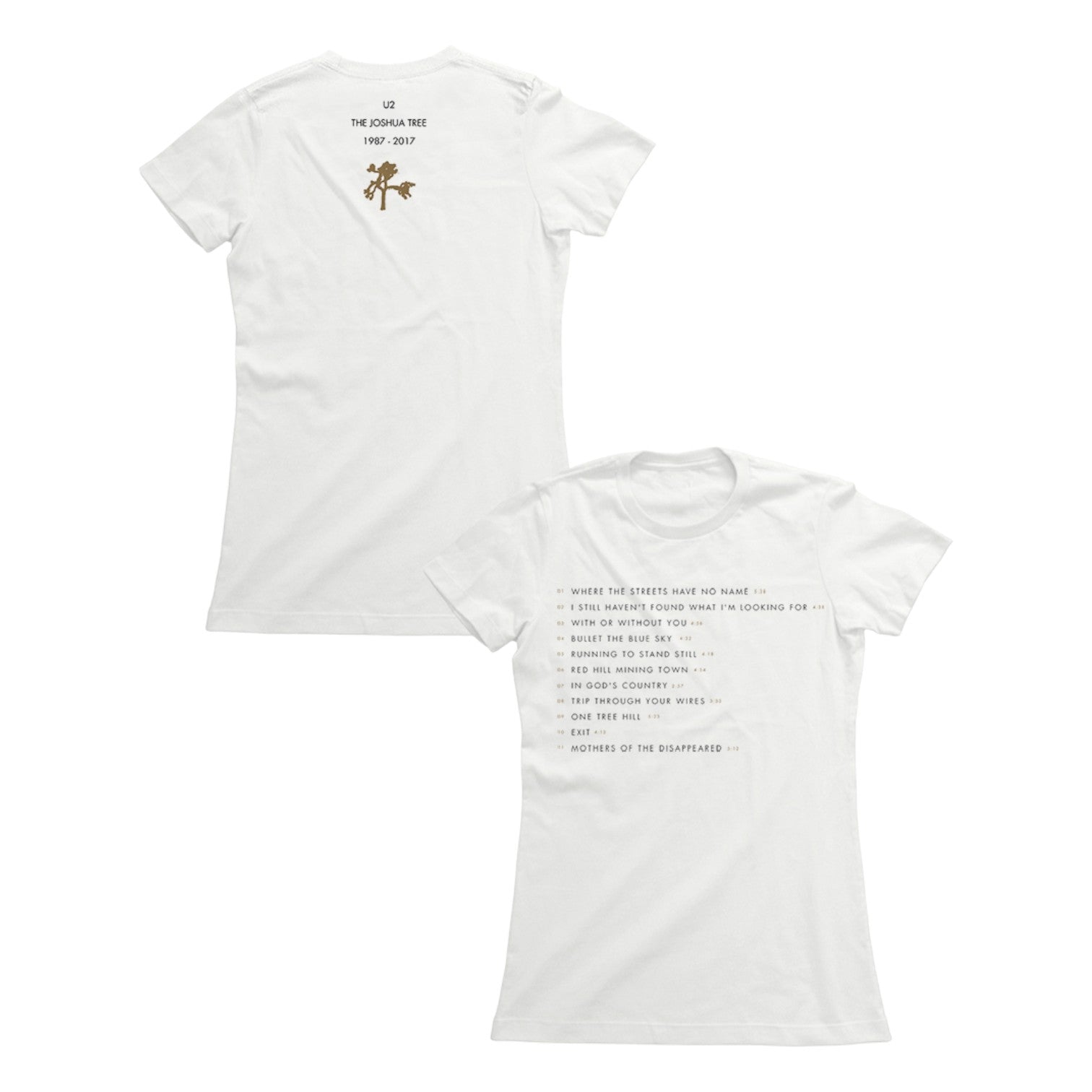 The Joshua Tree Song Titles Women's T-Shirt – U2 Shop US