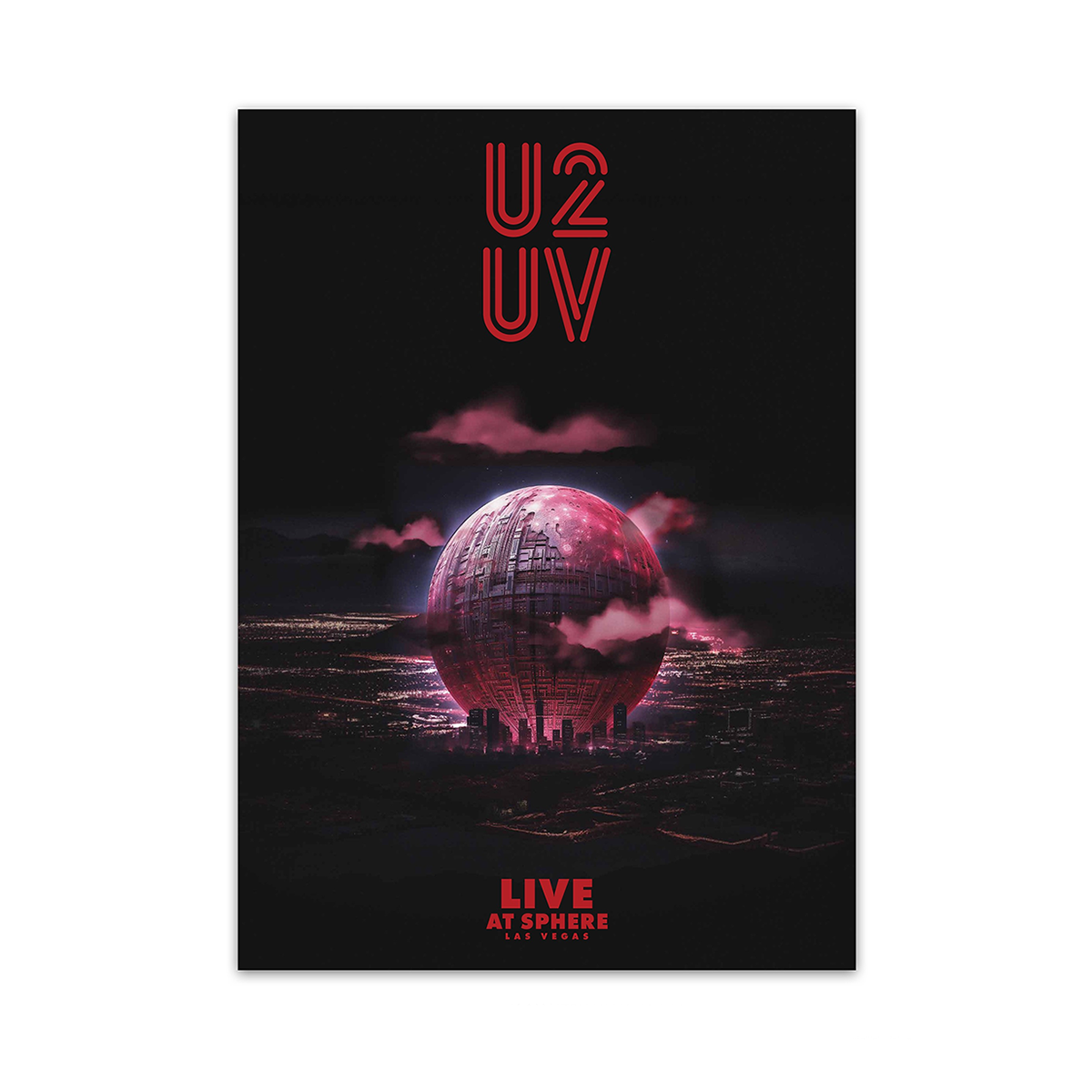 U2 UV Live At Sphere Dome Poster