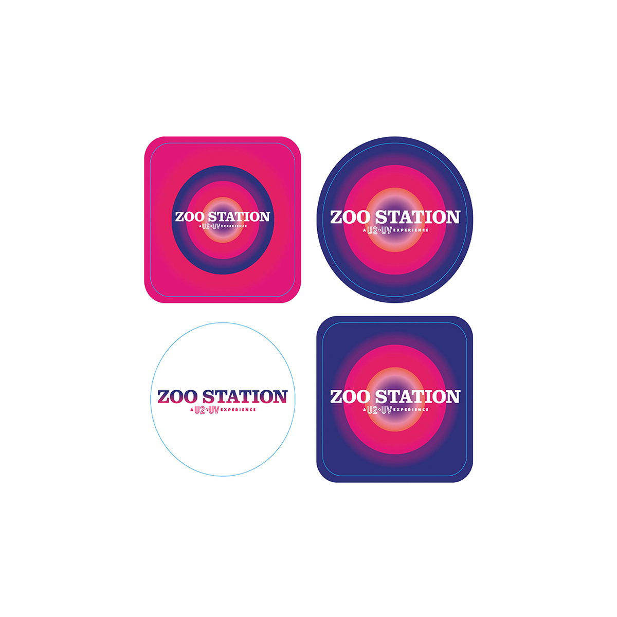 U2 UV Zoo Station Sticker Set