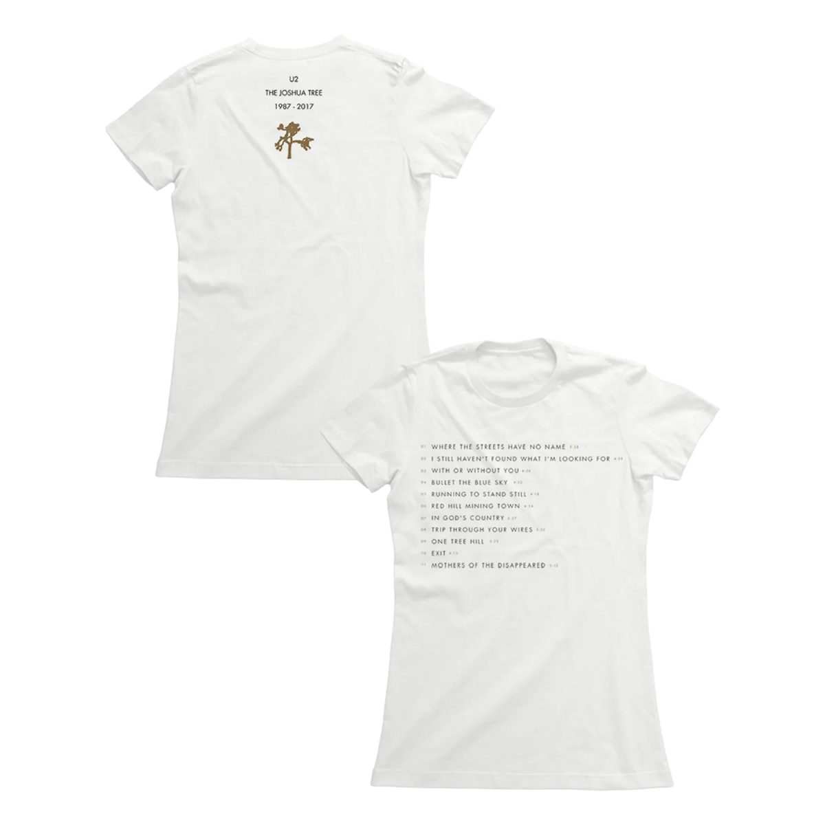 The Joshua Tree Song Titles Women's T-Shirt