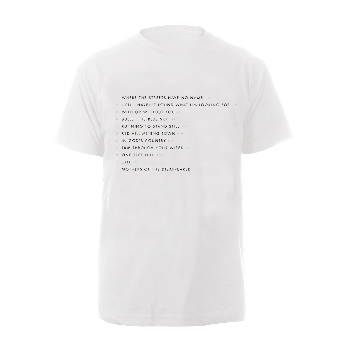 The Joshua Tree Song Titles T-Shirt