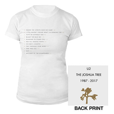 The Joshua Tree Song Titles Women's T-Shirt-U2