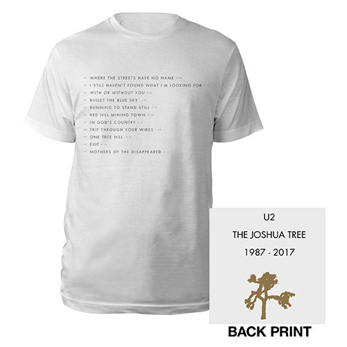 The Joshua Tree Song Titles Men's T-Shirt-U2